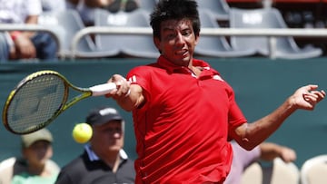 TENIS, CHILE VS ISRAEL
 COPA DAVIS 2010
 JORGE AGUILAR, JUGADOR DE CHILE, GOLPEA EL BALON DURANTE SU PARTIDO ANTE HAREL LEVY.
 08/03/2010
 COQUIMBO, CHILE
 ANDRES PINA/PHOTOSPORT
 
 TENNIS, CHILE VS ISRAEL
 DAVI&#039;S CUP 2010
 CHILE&#039;S JORGE AGUILAR RETURNS A SHOT DURING THEIR DAVIS CUP TENNIS MATCH AGAINST HAREL LEVY OF ISRAEL AT CENTRAL COURT IN COQUIMBO, CHILE.
 08/03/2010
 ANDRES PINA/PHOTOSPORT