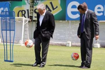 Juan Antonio Pizzi recorrió las instalaciones de Juan Pinto Durán junto a Arturo Salah.