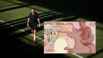 Maguire montado en un flotador podría ser la imagen del nuevo billete de 50 libras