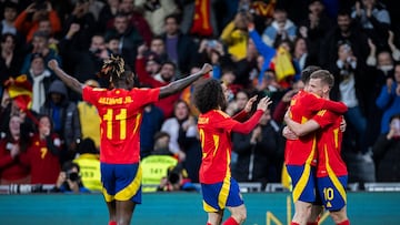 2024-03-26 Partido amistoso en el Estadio Santiago Bernabeu entre la Selección de España y la Selección de Brasil
SOLO USO EDITORIAL, SOLO DISPONIBLE PARA ILUSTRAR LA NOTICIA QUE ACOMPAÑA (CRÉDITO OBLIGATORIO)
FOTO RFEF