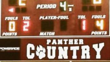 Marcador final entre Bibb y Brookwood.