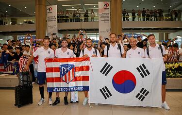 El Atl¨¦tico ya est¨¢ en Se¨²l para la conquista de Corea
