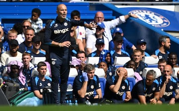 Enzo Maresca, en un amistoso en Stamford Bridge.