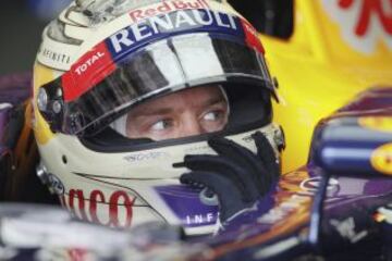 Sebastian Vettel momentos antes de comenzar la Calificación para el Gran Premio de Mónaco.