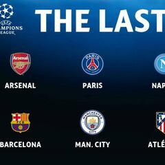 Juventus, Arsenal, Leicester, Mónaco y Nápoles, posibles rivales del Madrid en octavos