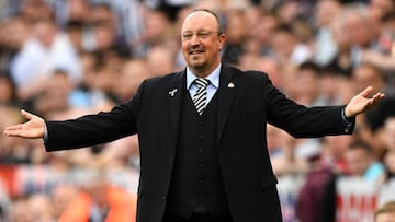 Rafa Benítez durante el partido entre el Newcastle y el Southampton en la Premier League.