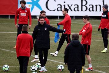 Atlético in training this morning in Majadahonda