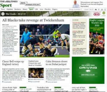 Portadas de la prensa extranjera