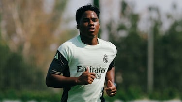 Endrick em treinamento no Real Madrid