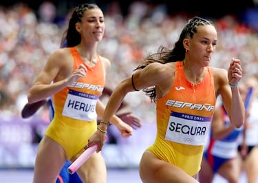No pudo ser para España. Se ha ido rapidísimo en la segunda semifinal y el 3:28.29 no le sirve al relevo español femenino para colarse por tiempos en la final del 4x400