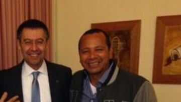 Bartomeu y el padre de Neymar.
