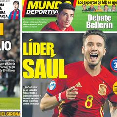 Saúl ya le quita foco a Verratti en la prensa de Barcelona