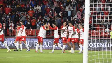 El Almer&iacute;a celebra el gol de Portillo ante el Legan&eacute;s. 