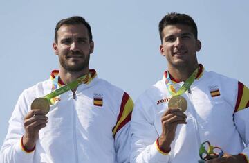 Sal Craviotto y Cristian Toro con su medalla de oro.