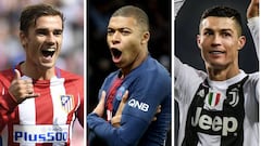 Cristiano, Mbappé, Griezmann; Globe Soccer nominees