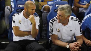 Zidane y Ancelotti.