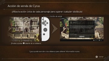 Cyrus puede escrutar NPCs