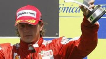 <b>Conforme</b>. El piloto finés de Ferrari, Kimi Raikkonen, ha declarado que está contento con su tercera posición en el GP de Europa