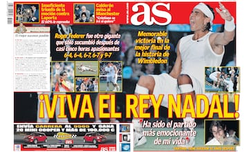 Rafa Nadal a través de las portadas de As