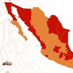 Mapa de México del semáforo epidemiológico del 6 al 12 de julio