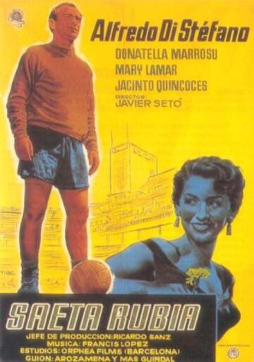 Alfredo Di Stéfano protagonizó la película "La Saeta Rubia" en 1956.