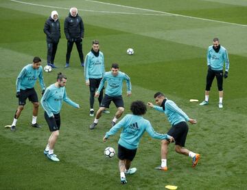 El entrenamiento del Real Madrid antes del derbi