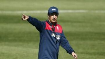 José González, durante el entrenamiento.