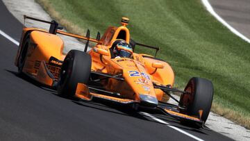 Fernando Alonso en la Indy 500.