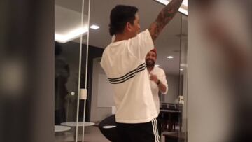 Germán Cano celebra clasificación del DIM a Libertadores