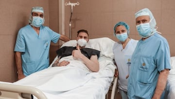 Raúl García Carnero volvió a pasar por el quirófano para reparar su rodilla izquierda.