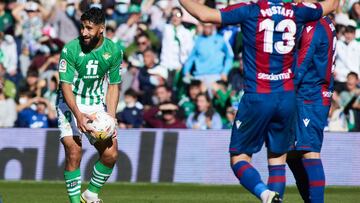 Fekir, ante el Levante.