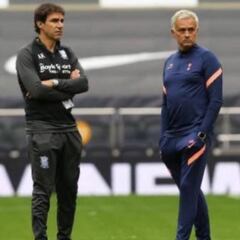 Mourinho recibe la visita de su "hermanito" Aitor Karanka