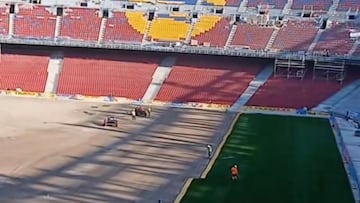 El césped ya asoma en el Spotify Camp Nou