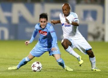 Tercera fase de grupos de la Liga de Campeones. Partido Olympique de Marsella-Nápoles.