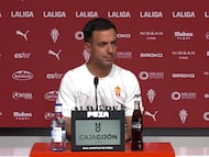 04-04-26. BORJA JIMÉNEZ, ENTRENADOR DEL SPORTING, EN LA RUEDA DE PRENSA EN MAREO.