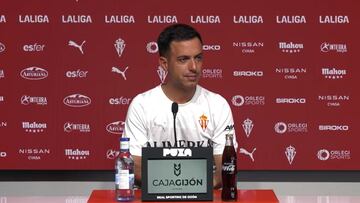 04-04-26. BORJA JIMÉNEZ, ENTRENADOR DEL SPORTING, EN LA RUEDA DE PRENSA EN MAREO.