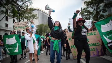 CIUDAD DE MÉXICO, 28SEPTIEMBRE2024.- Contingentes pequeños salieron desde la glorieta Amajac hacía el Zócalo capitalino para conmemorar el Día de acción Global por el Aborto Legal, Seguro y Gratuito y exigir a los congresos locales se despenalicé la Interrupción Legal del Embarazo (ILE) en las entidades donde aún se considera un delito.
FOTO: ANDREA MURCIA /CUARTOSCURO.COM