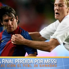 Ante Sevilla, Messi perdió su primera gran final