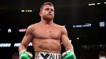 Canelo Alvarez was involved in a heated spat with his ex-promoter Oscar De La Hoya ahead of the Mexican's super middleweight championship bout against Jaime Munguia.
