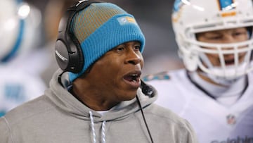 FILE - In this Dec. 17, 2016, file photo, Miami Dolphins defensive coordinator Vance Joseph talks to players during a timeout in the second quarter of an NFL football game against the New York Jets, in East Rutherford, N.J. A runner-up two years ago, Vance Joseph is John Elway's pick this time around. "It's official. Excited to announce Vance Joseph as head coach of the Denver Broncos!" Elway tweeted early Wednesday afternoon, Jan. 11, 2017. (AP Photo/Adam Hunger, File)
