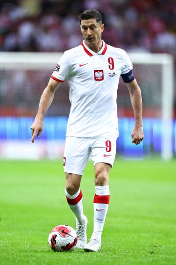 Robert Lewandowski during the UEFA Nations League League A Group 4 match between Poland and Belgium on 14 June. 