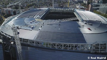 Las obras de remodelaci¨®n del estadio del Real Madrid siguen a buen ritmo y encaran la recta final para su estreno la pr¨®xima temporada.