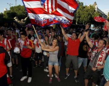 La celebración en la plaza de Neptuno