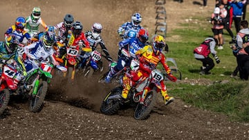 Jorge Prado, en una salida del MXGP de las Naciones en Gran Bretaña.