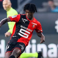 El entrenador de Camavinga: "Al contrario de lo que he leído, su deseo es seguir en el Rennes"