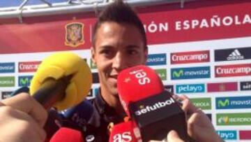 Rodrigo, a su llegada a la Ciudad de las Rozas.