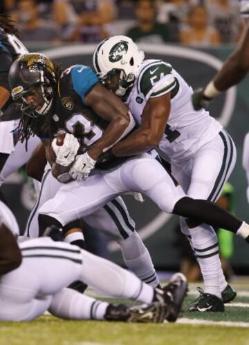 Chris Ivory consigui¨® un TD contra su ex-equipo y Blake Bortles lider¨® dos primeros drives anotadores para los Jags. En los Jets, el repescado Fitzpatrick comenz¨® como titular.