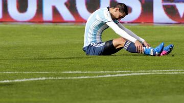 Di María, triste al fallar el mano a mano que pudo ser el 0-1.