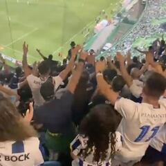 Afición del Porto corea el nombre de Luis Díaz en visita al Sporting