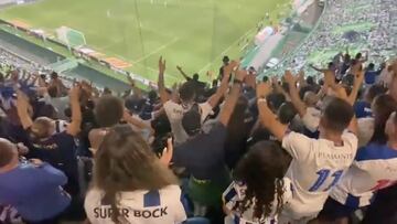 Afición del Porto corea el nombre de Luis Díaz en visita al Sporting